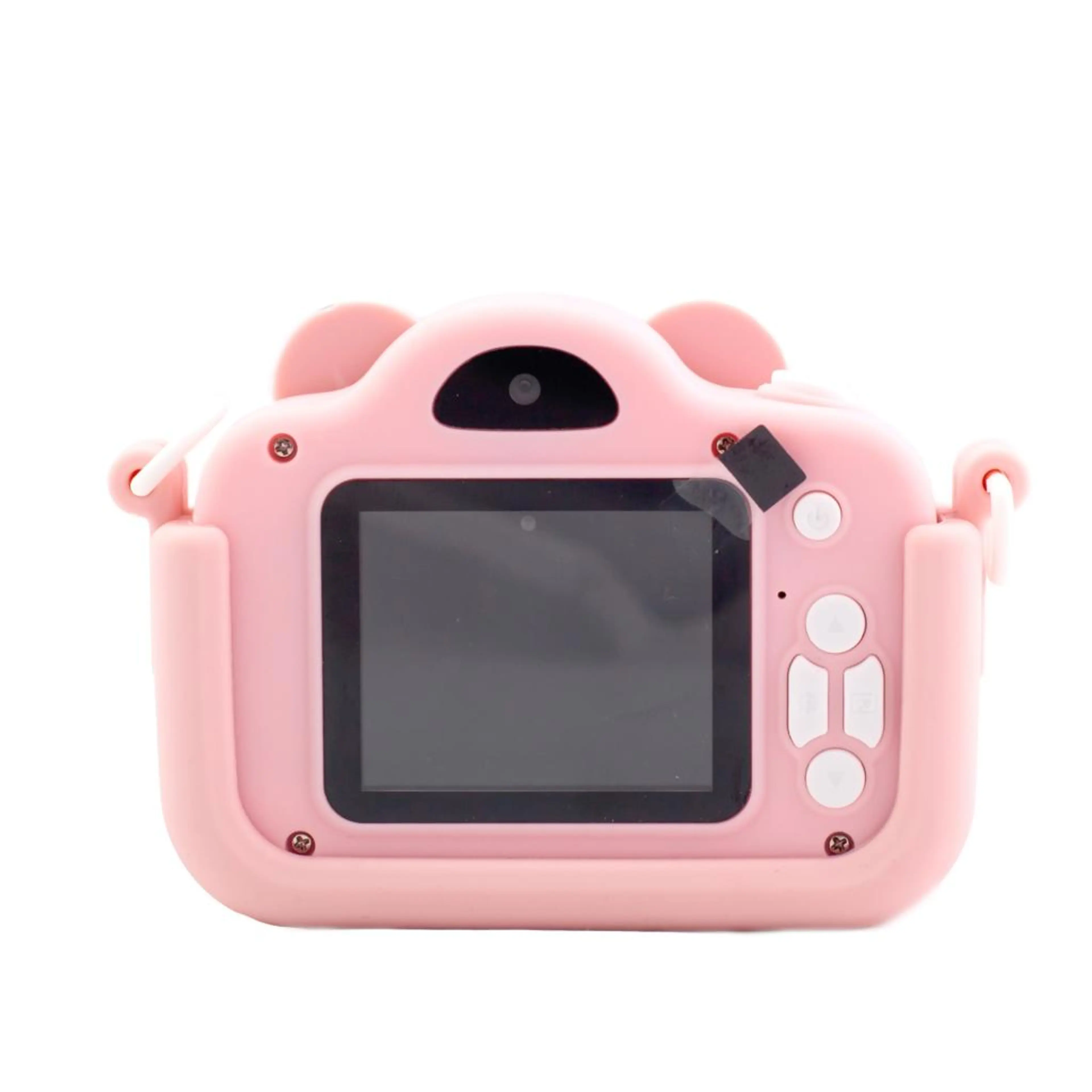 Детска фото/видео камера Neovision, HD IPS екран, селфи камера, пъзел игри, розово