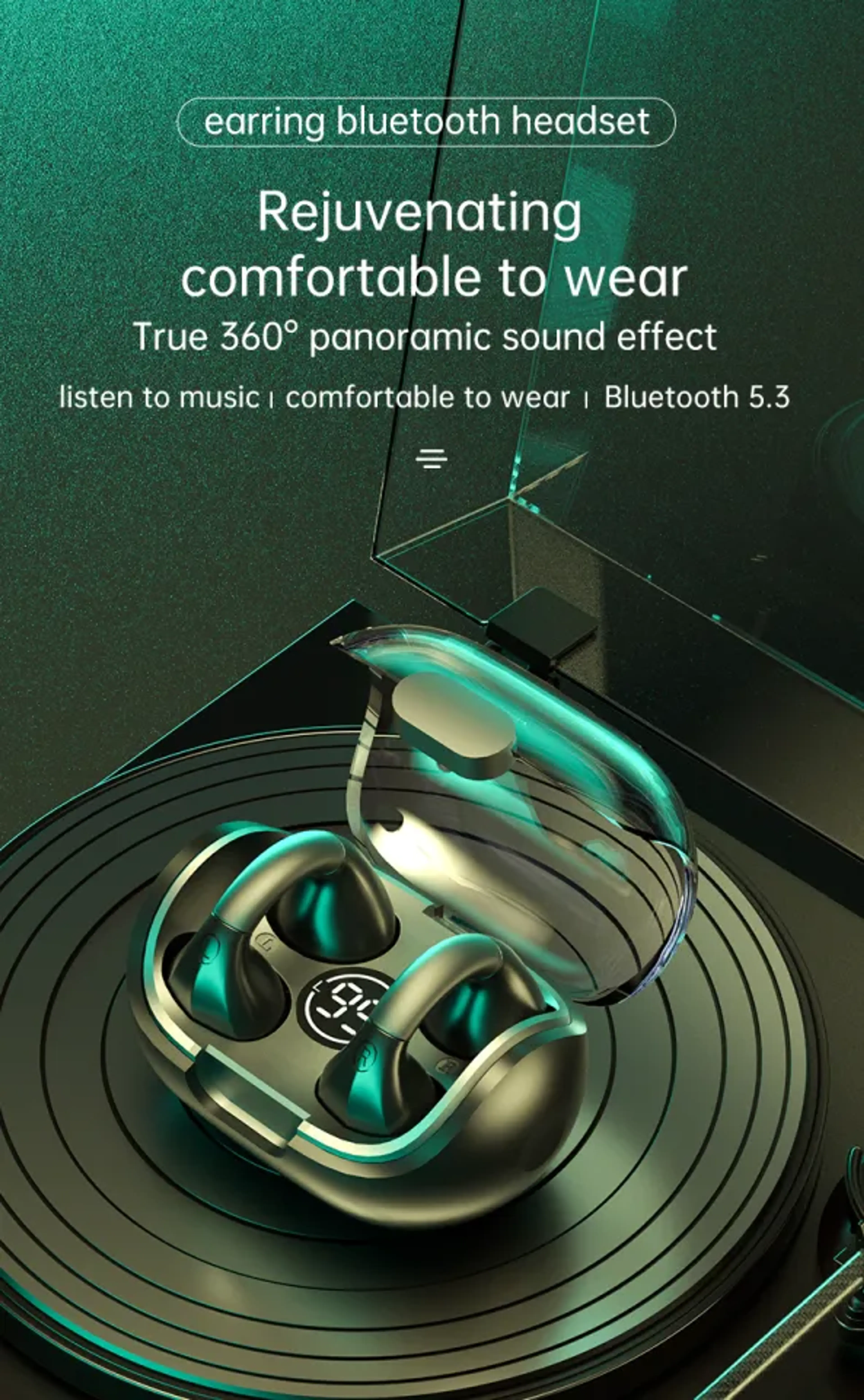 Луксозни Bluetooth Слушалки DAMIX M8 с Уникален Дизайн на Обеца