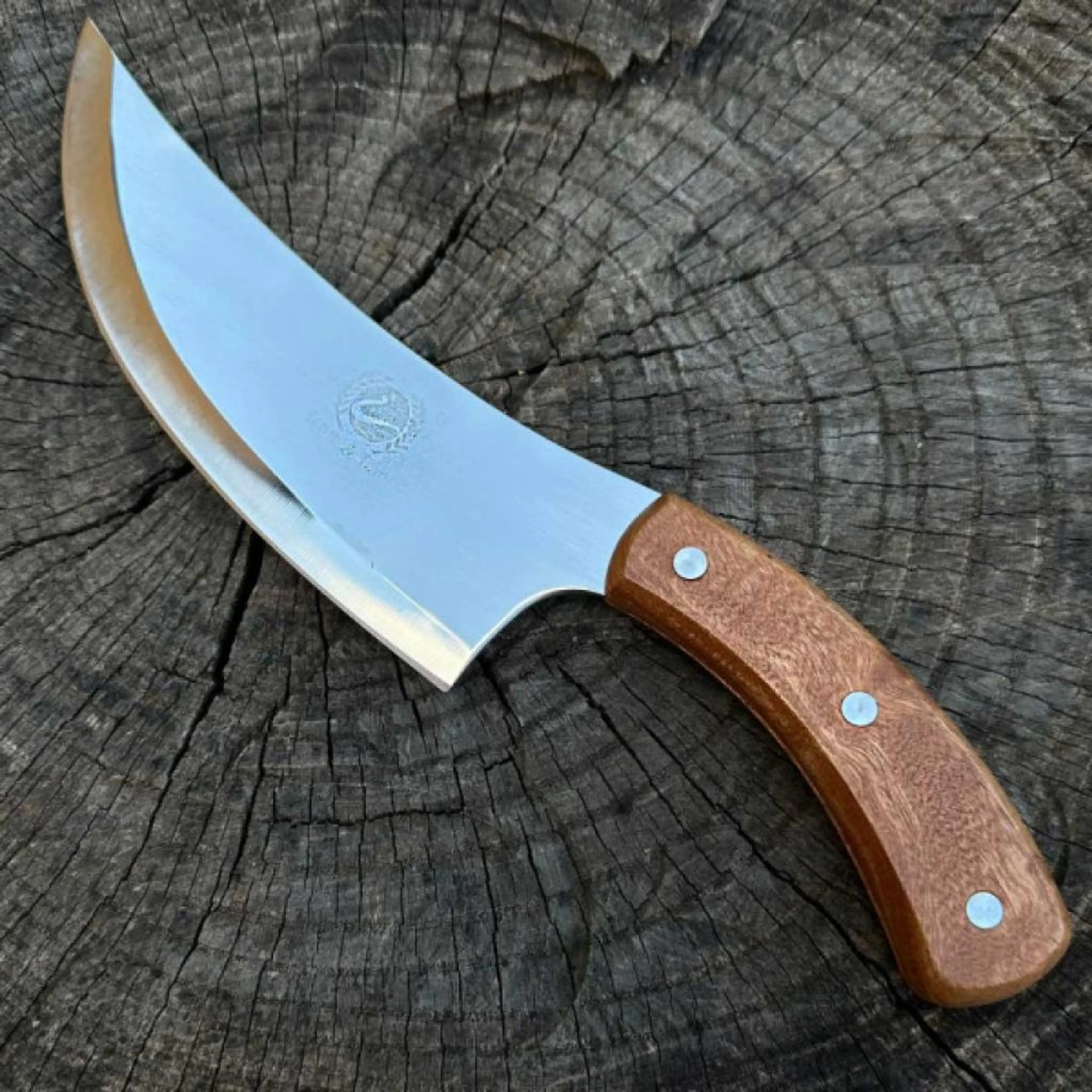 Голям готварски нож F&F ТM8425, 31 см, стомана 3Cr13- за кухнята, лов, къмпинг и дране