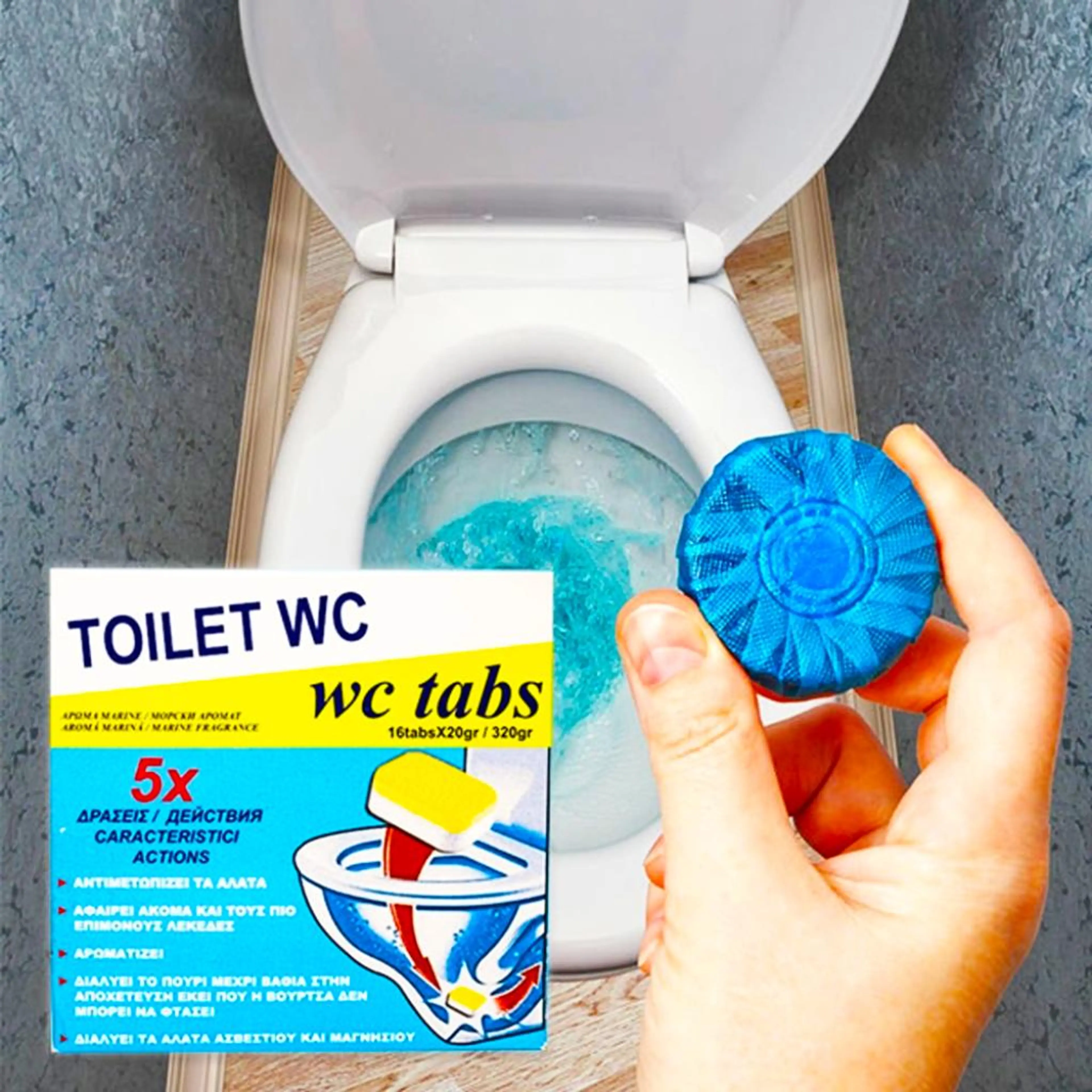 Почистващи таблетки за тоалетна Casa Labico WC Tabs, 16 броя